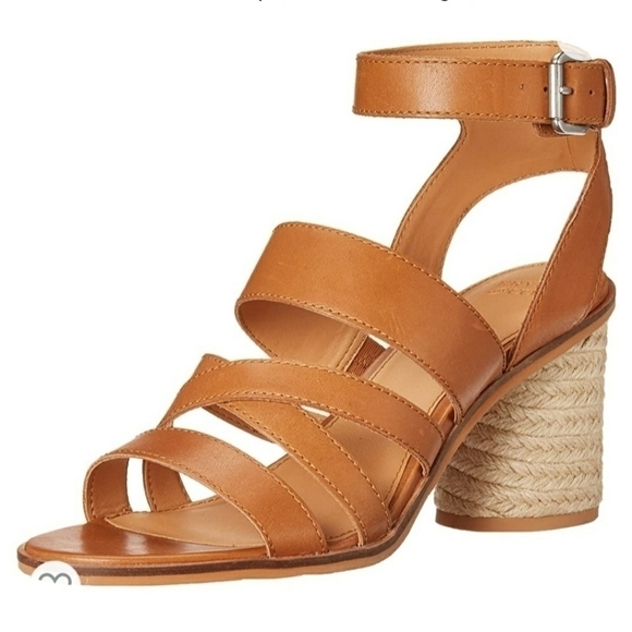 FRYE & Co. Leiah Mixed Strap Sandal Cognac sz. 6 - Picture 4 of 11